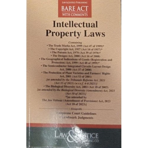 Law & Justice Publishing Co's  Intellectual Property Laws Bare Act 2024
